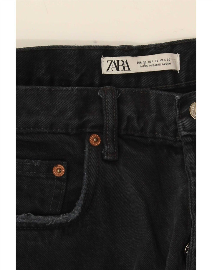 Zara Mens Capri Jeans EU 38 Pequeno W30 L22 Preto