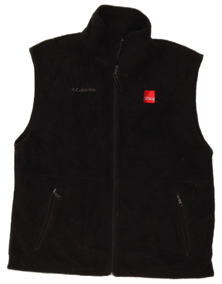 Columbia Mens Fleece Gilet UK 40 Grande Poliéster Preto