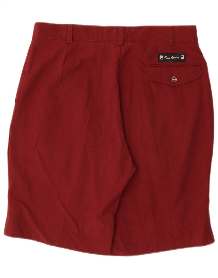 Shorts Chino feminino PIERRE CARDIN IT 42 Médio W30 Algodão Borgonha