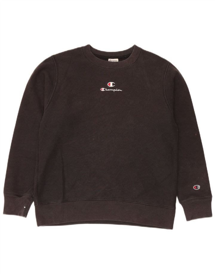 Champion moletom masculino jumper médio algodão preto