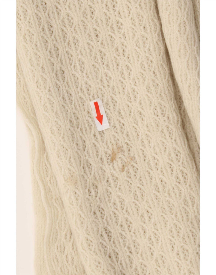 Suéter cardigã feminino Marks & Spencer Poncho tamanho único acrílico branco