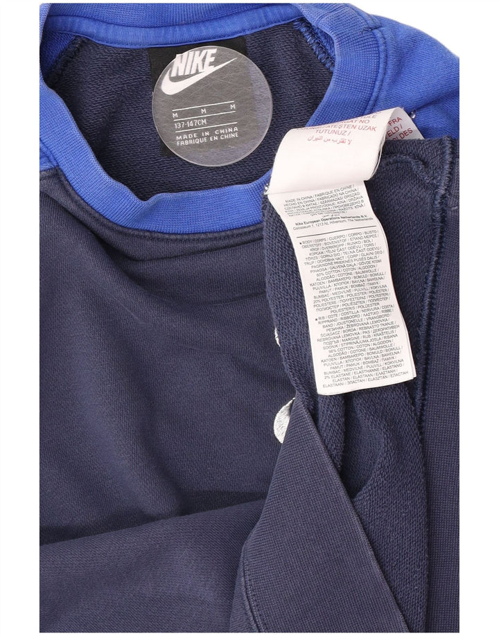 Moletom gráfico Nike Boys Jumper 10-11 anos médio azul colorblock