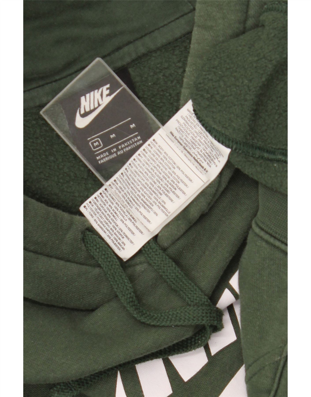 Jumper com capuz gráfico masculino Nike médio verde algodão