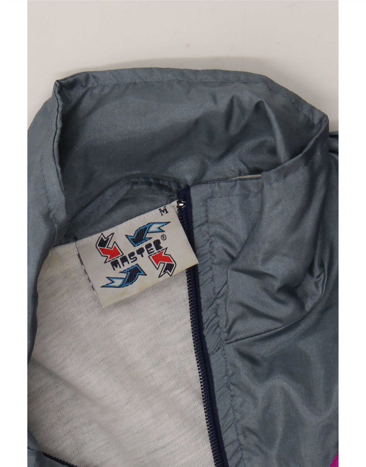 Jaqueta superior de agasalho masculino Master médio azul marinho Colourblock Nylon