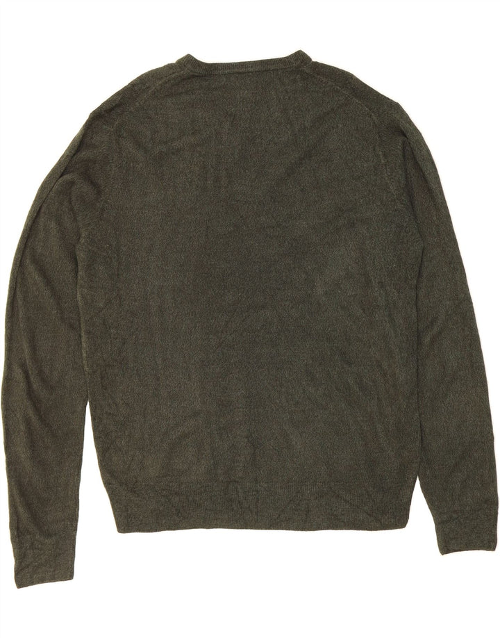 DOCKERS Mens V-Neck Jumper Sweater XL Khaki Acrylic Vintage Dockers and Second-Hand Dockers from Messina Hembry 