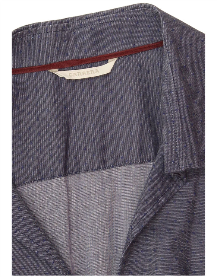 Camisa feminina Carrera UK 12 médio azul marinho manchado