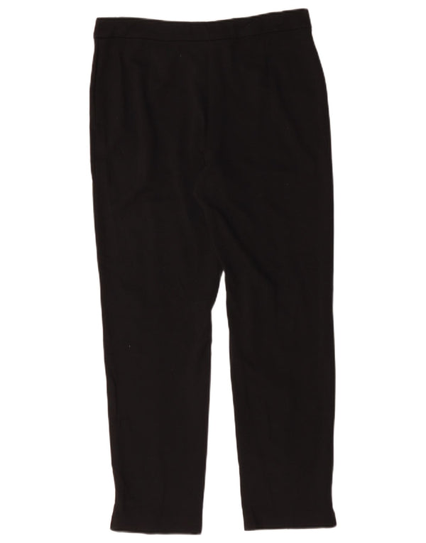 Calça chino reta feminina Marks & Spencer Reino Unido 12 médio W30 L27 preta