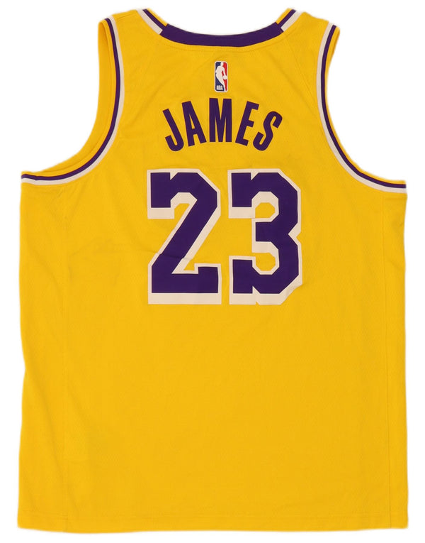 Nike Mens Lakers Graphic Vest Top Grande Poliéster Amarelo