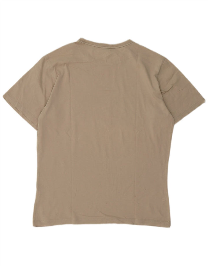 Camiseta masculina gráfica Jack Wolfskin algodão bege médio