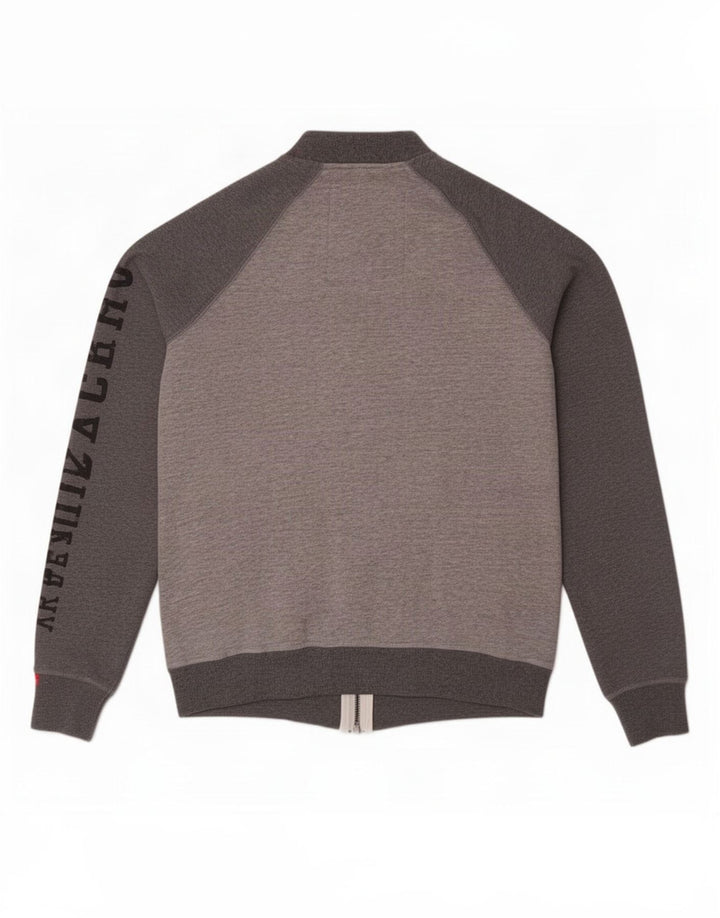 Superdry Mens Graphic Tracksuit Top Jacket Grande Cinza Colorblock Algodão