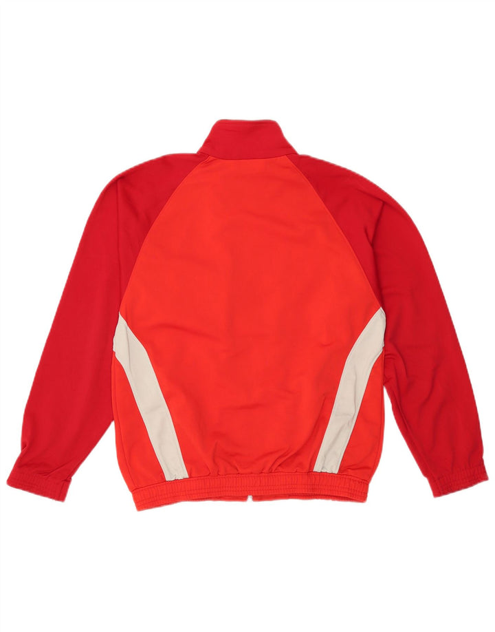 PUMA Boys Tracksuit Top Jacket 9-10 Anos Vermelho Colorblock Poliéster