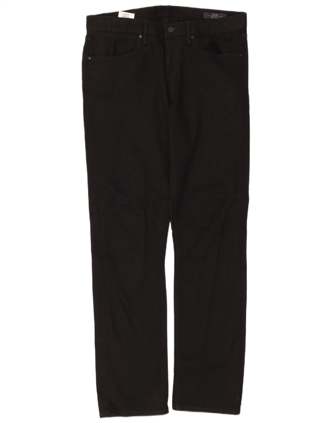 MARKS & SPENCER Mens Jeans Slim W32 L31 Algodão Preto