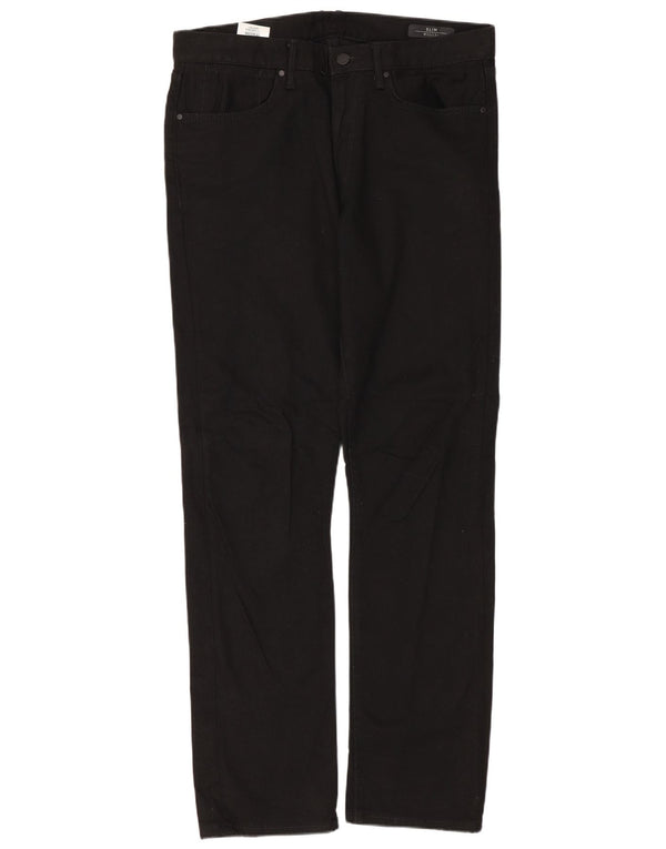 MARKS & SPENCER Mens Jeans Slim W32 L31 Algodão Preto