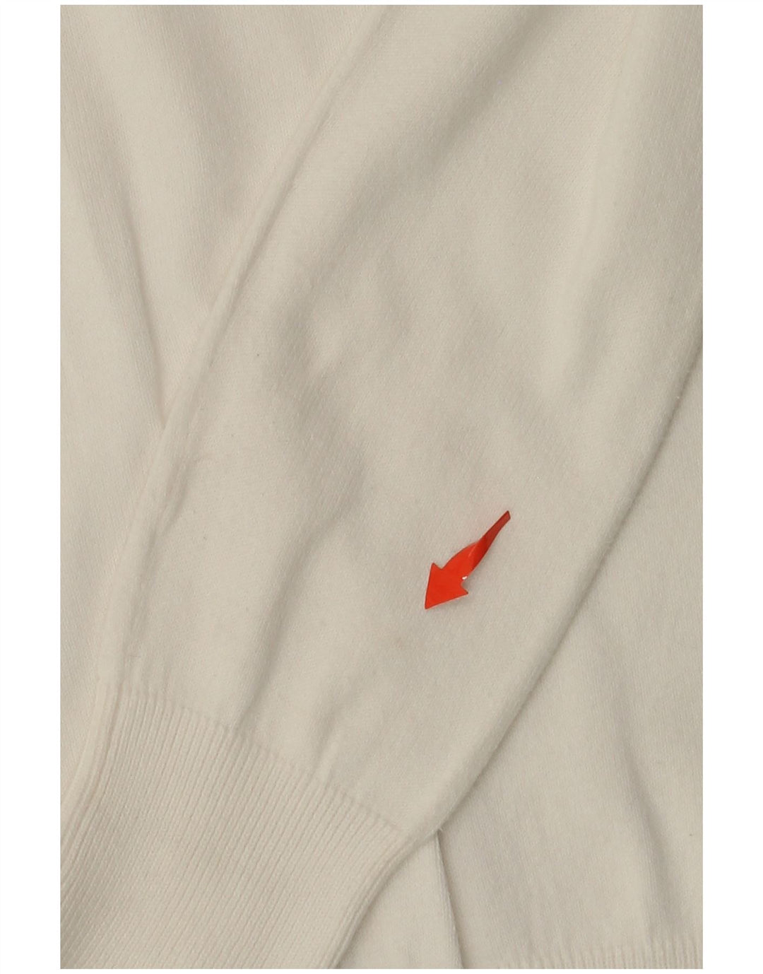 Suéter feminino ZARA com decote em V Reino Unido 14 grande branco