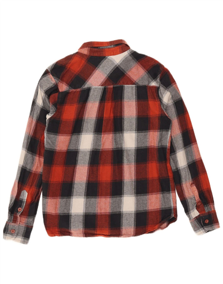 Camisa masculina de flanela Mountain Warehouse de algodão xadrez vermelho médio