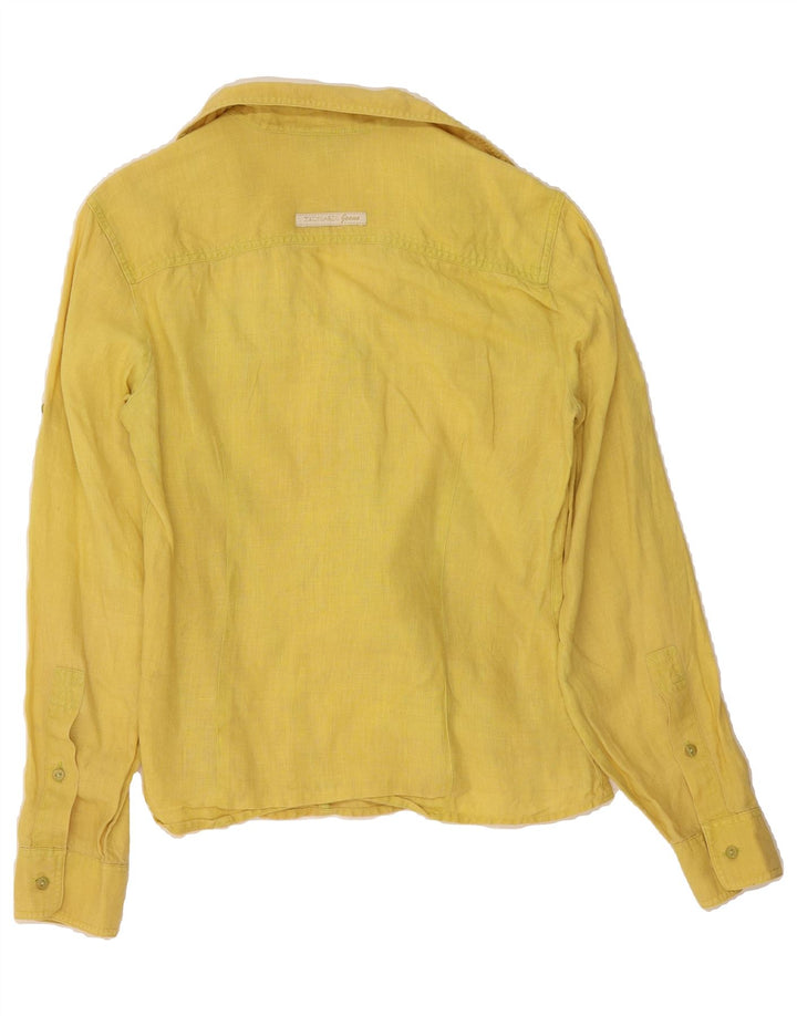TRUSSARDI Womens Shirt UK 12 Medium Yellow Vintage Trussardi and Second-Hand Trussardi from Messina Hembry 