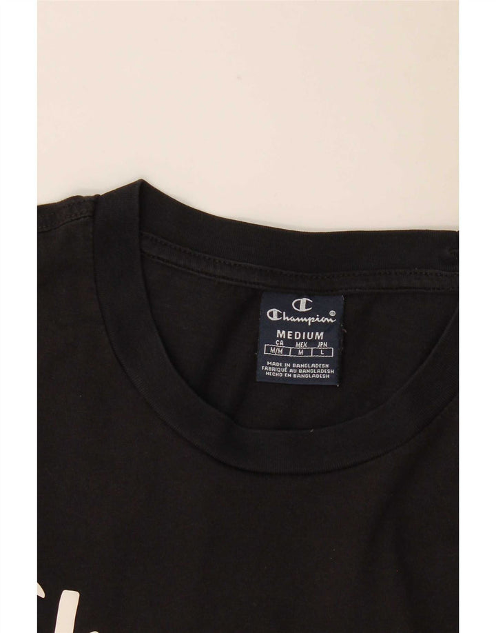 Camiseta masculina gráfica Champion Top médio preto