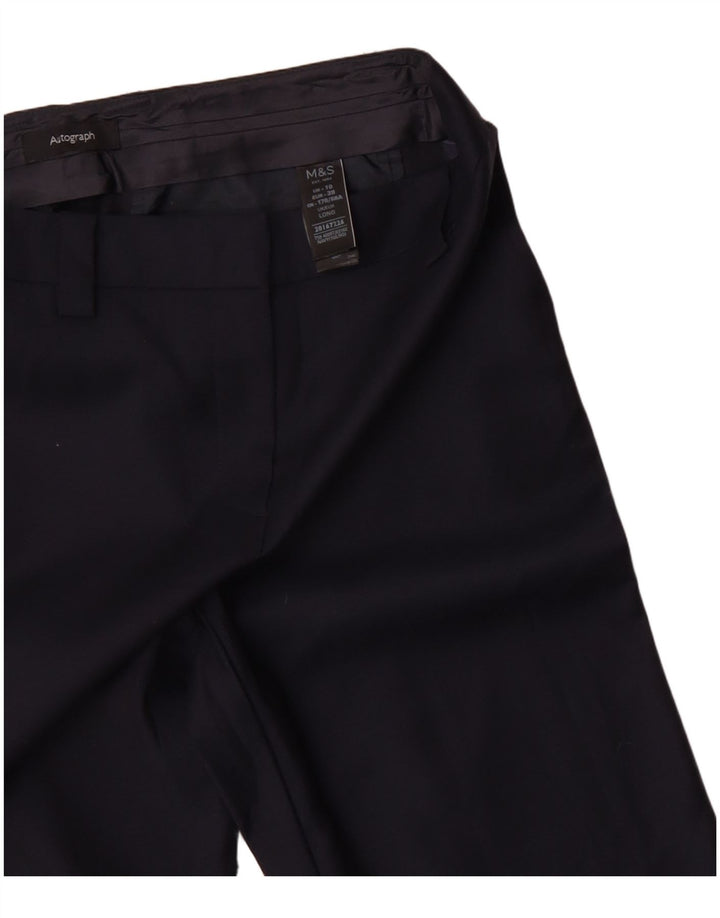 Calça feminina MARKS & SPENCER UK 10 pequena W32 L33 azul marinho