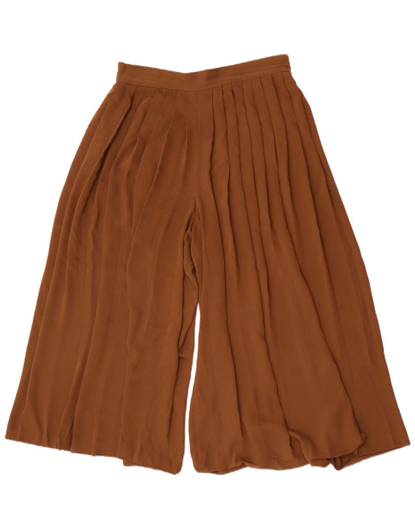 Massimo Dutti Womens Cullotes Capri Trousers Large W32 L22 Brown Polyester