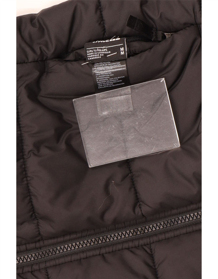 Jaqueta acolchoada com capuz para meninas THE NORTH FACE 9-10 anos médio preto