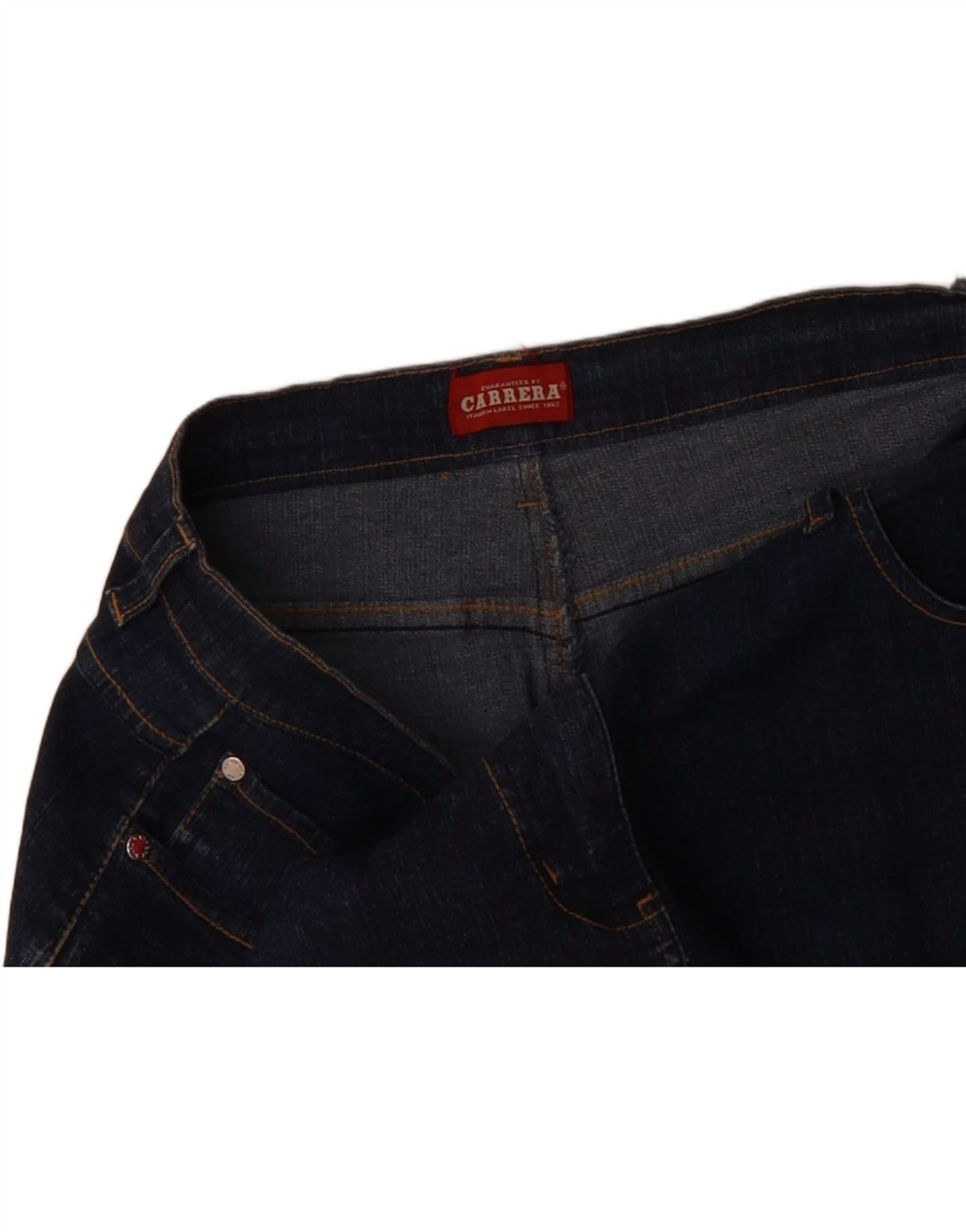 CARRERA Womens Denim Skirt IT 48 XL W34  Navy Blue Elastane Vintage Carrera and Second-Hand Carrera from Messina Hembry 