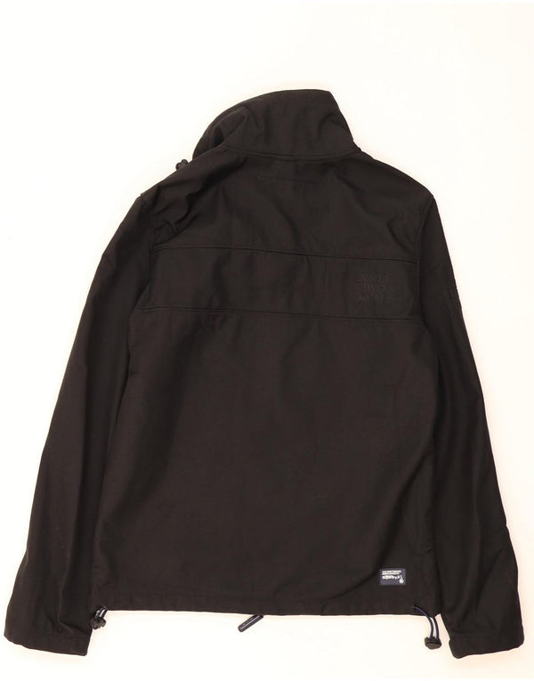 Jaqueta corta-vento masculina Superdry Windtrekker UK 38 poliéster preto médio