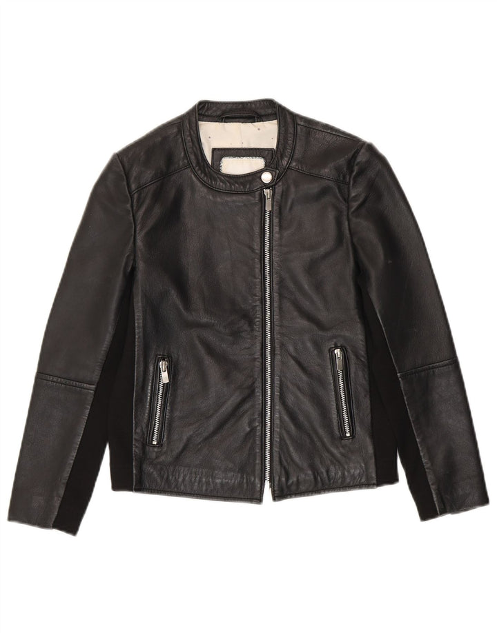 Jaqueta de couro Mango Girls Biker 9-10 anos preta