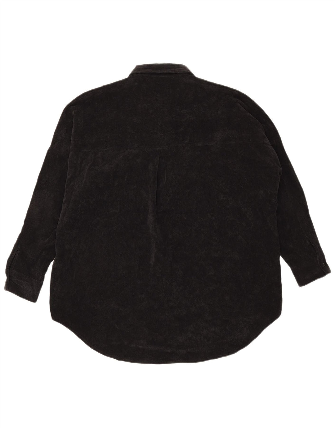 Camisa feminina de veludo cotelê Zara UK 6 XS preto poliéster
