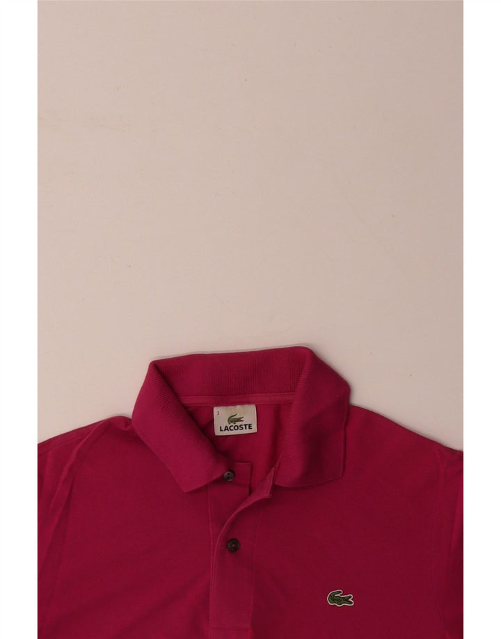 Camisa polo masculina LACOSTE tamanho 3 pequeno algodão rosa