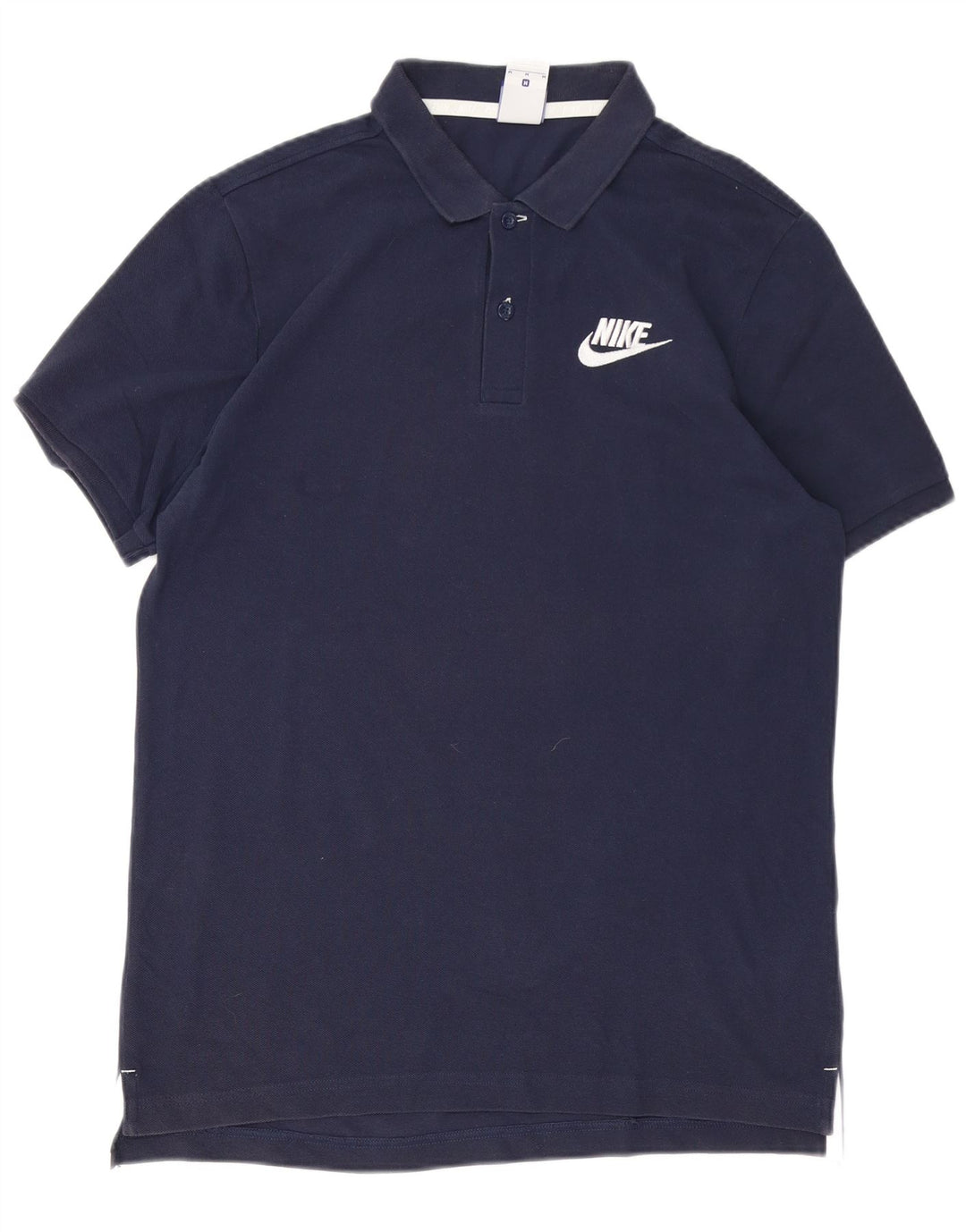 Camisa polo masculina Nike média azul marinho algodão