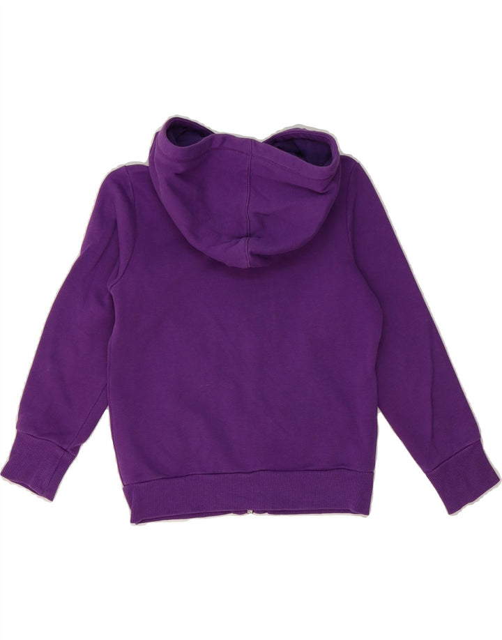 PUMA Girls Graphic Zip Hoodie Sweater 7-8 Years Purple Cotton Vintage Puma and Second-Hand Puma from Messina Hembry 
