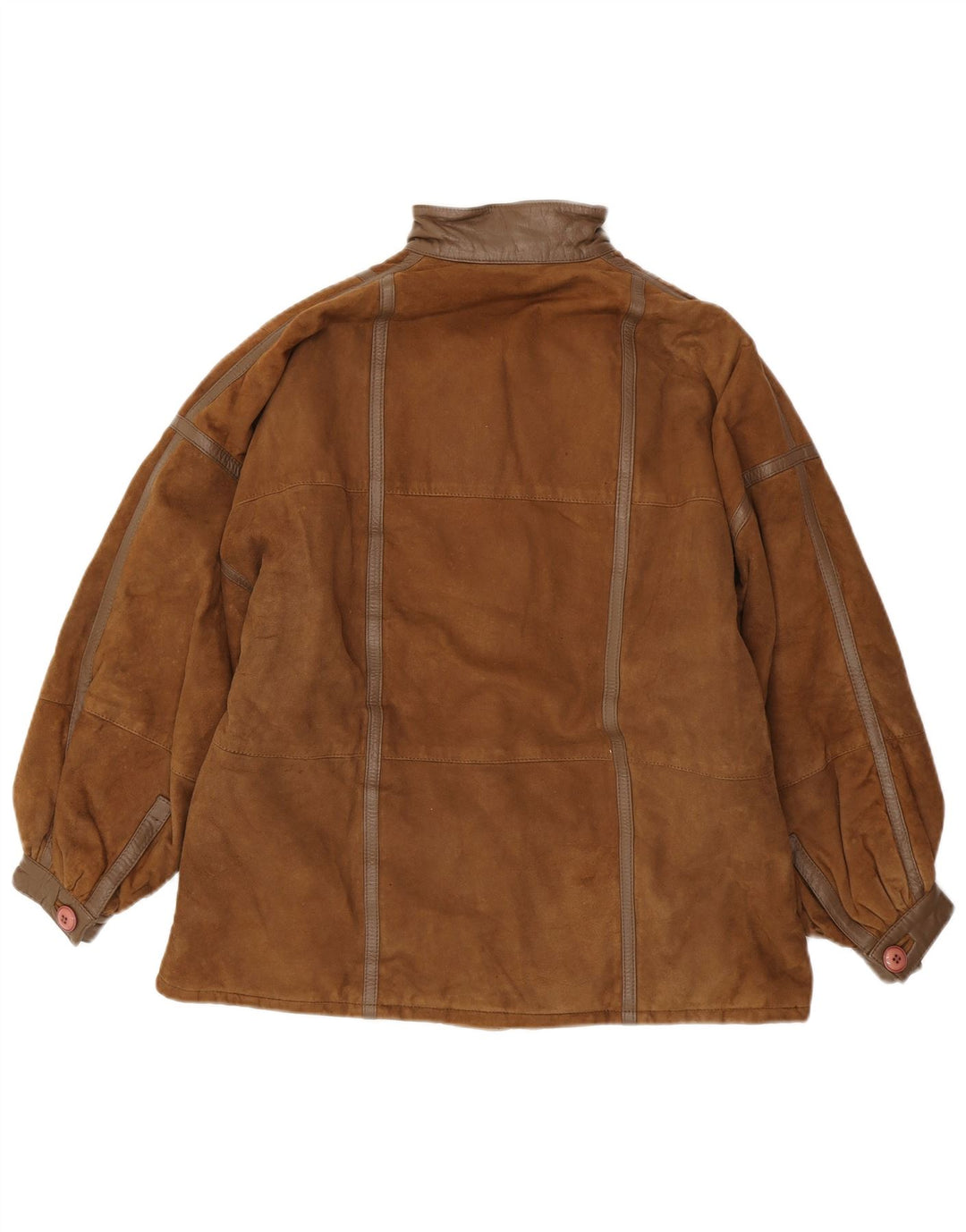 Jaqueta feminina vintage de camurça grande IT 42 marrom médio