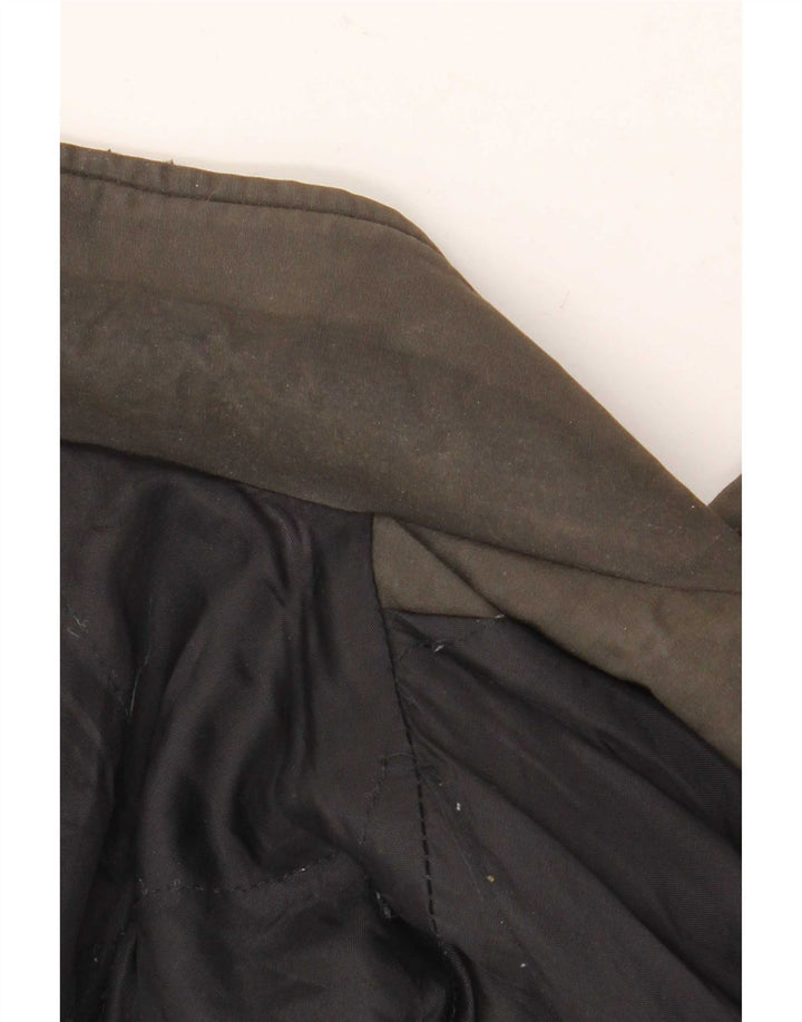 Jaqueta bomber vintage masculina solta IT 48 Viscose Colourblock cinza médio