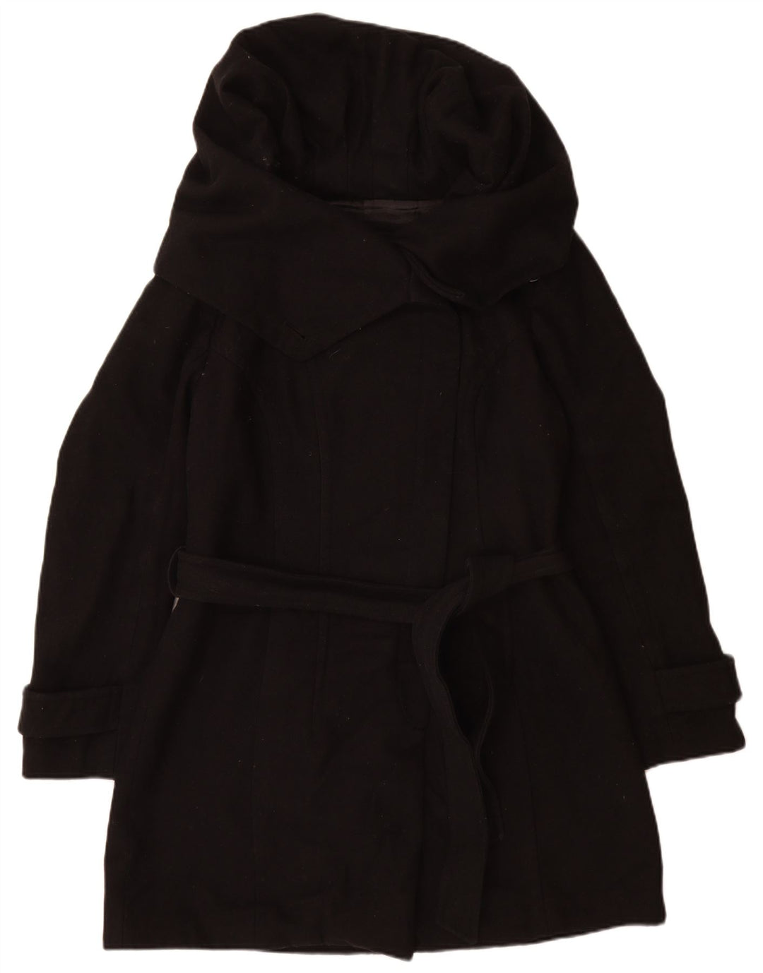 Sobretudo feminino Zara UK 20 2XL lã preta