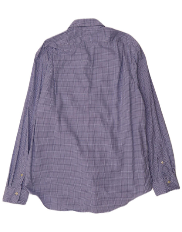 Polo Ralph Lauren Mens Classic Fit Camisa XL Azul Xadrez Algodão