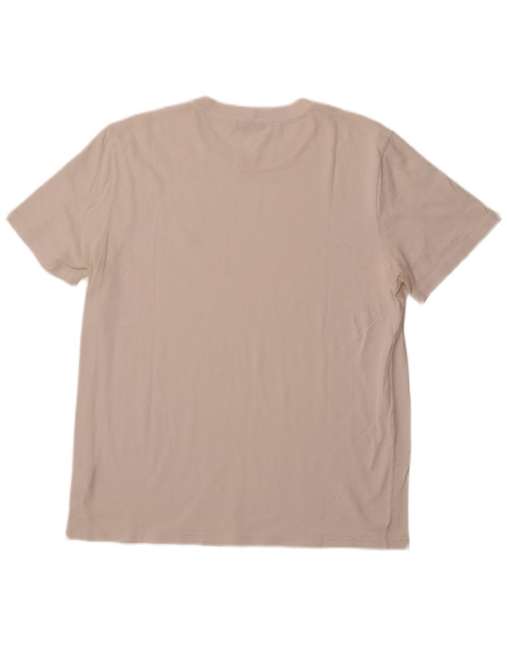 Camiseta masculina BENETTON grande algodão branco