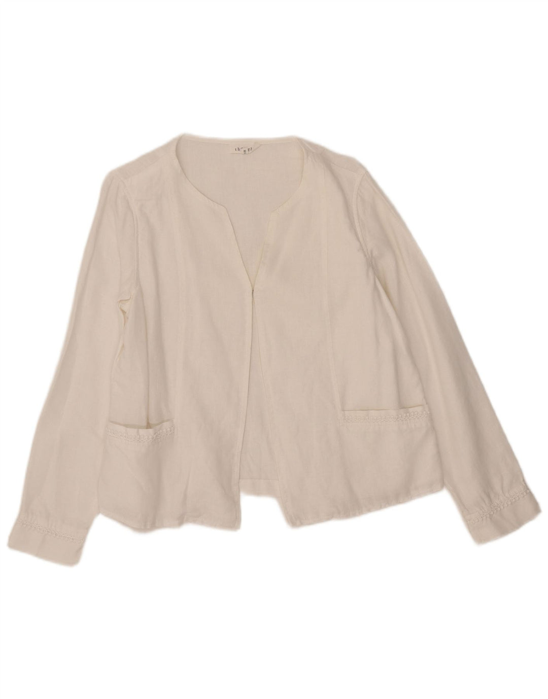 Thought Womens Cardigan Top UK 10 Pequeno Branco