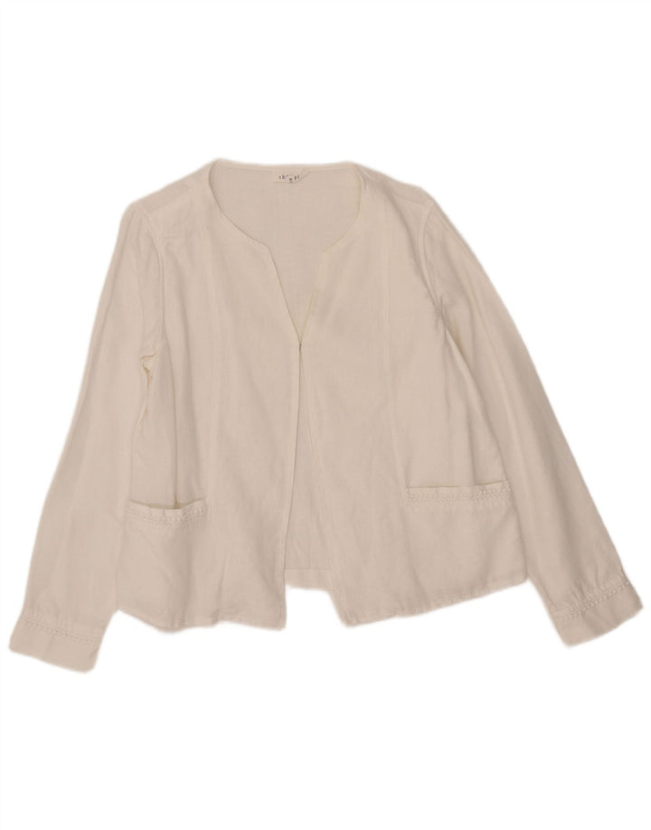 Thought Womens Cardigan Top UK 10 Pequeno Branco