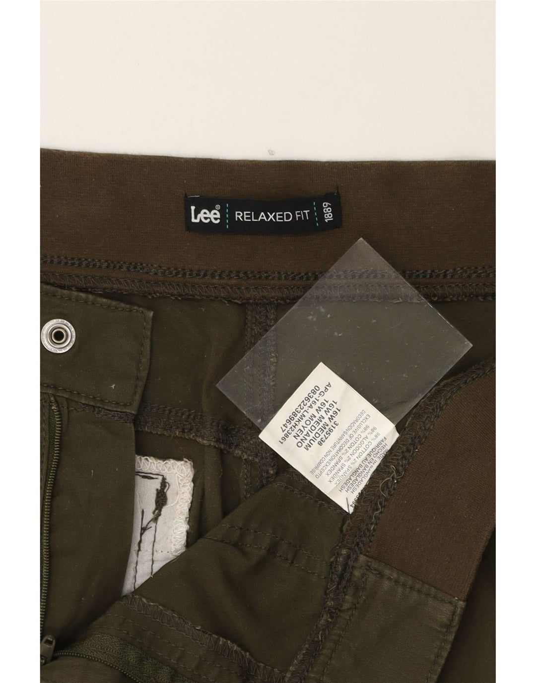 LEE Womens Relaxed Fit Cargo Shorts US 16 2XL W38  Green Cotton Vintage Lee and Second-Hand Lee from Messina Hembry 