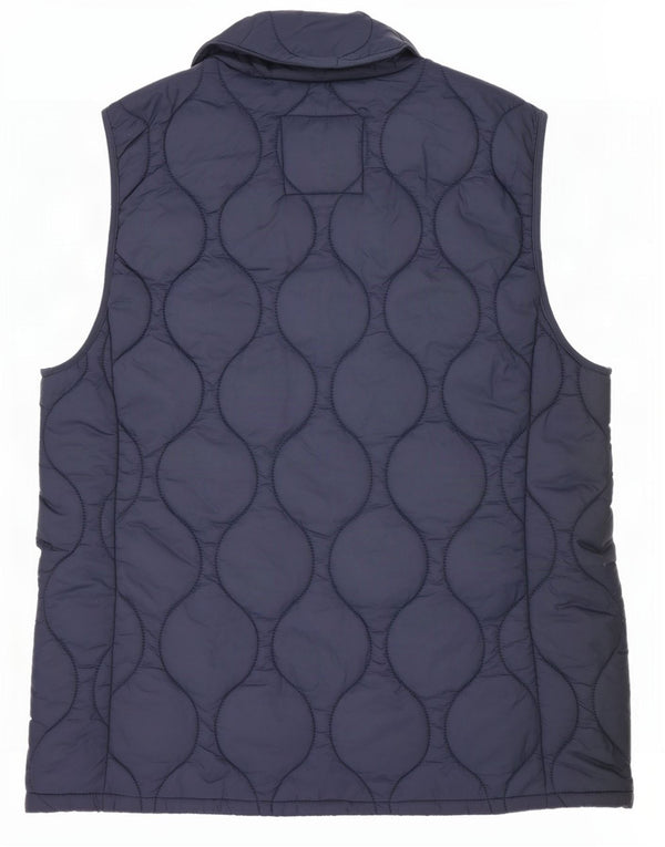 Colete acolchoado feminino Crew Clothing UK 14 grande azul marinho nylon