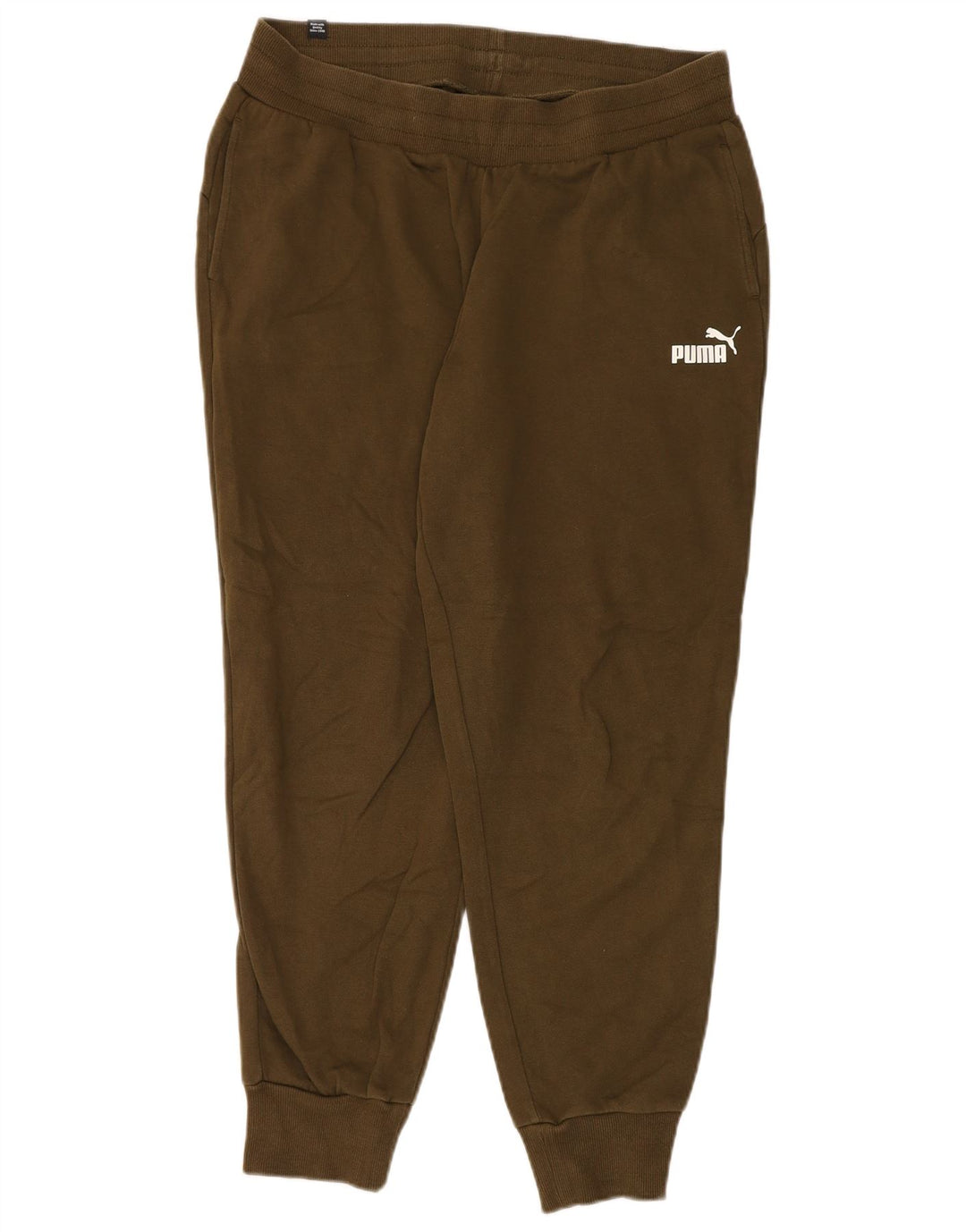 Calça de treino masculina PUMA joggers grande algodão cáqui