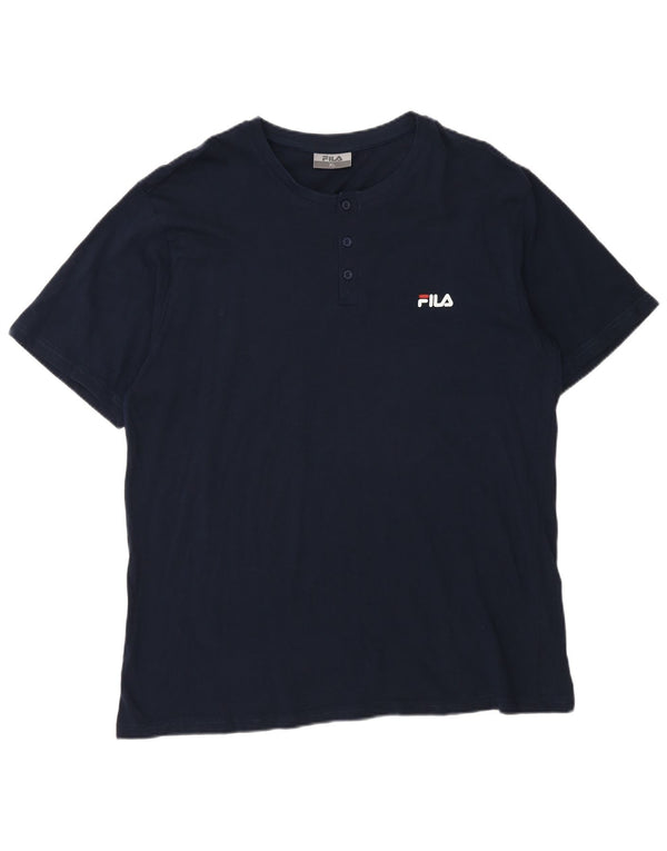 Camiseta masculina Fila Top XL algodão azul marinho