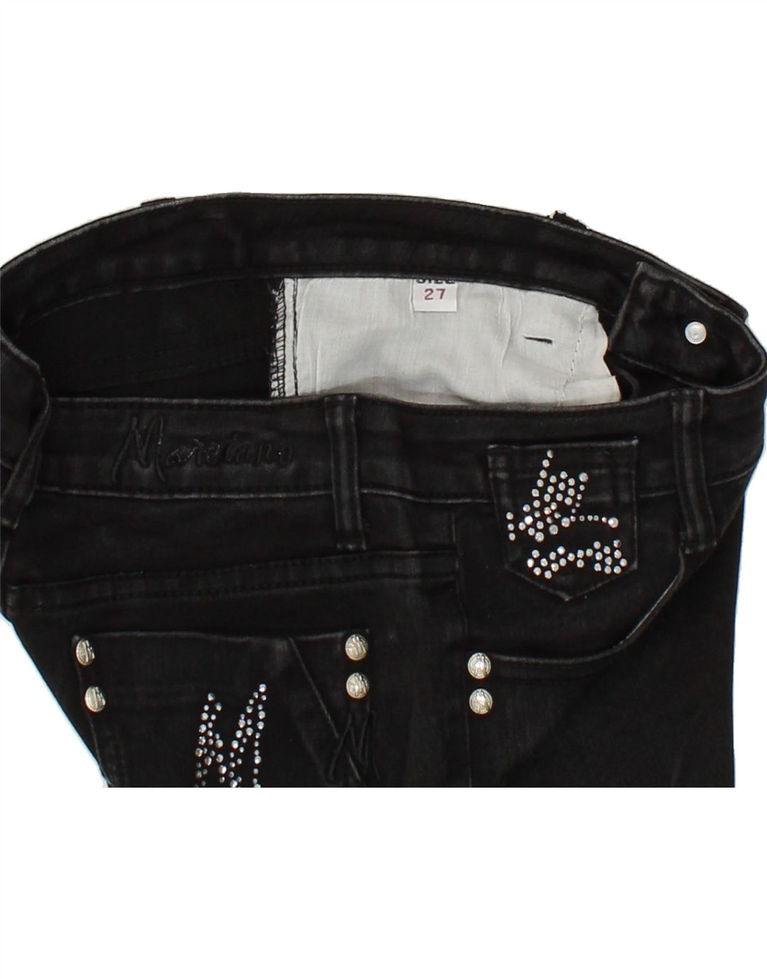 MARCIANO Womens Slim Jeans W27 L26 Black Vintage Marciano and Second-Hand Marciano from Messina Hembry 