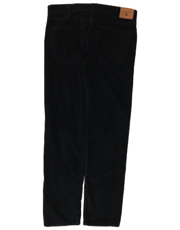 Calça masculina de veludo cotelê Gant W34 L32 algodão azul marinho