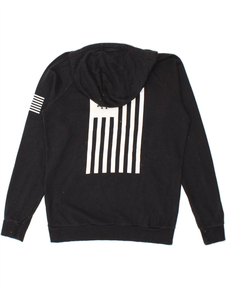 UNDER ARMOUR Mens Cold Gear Graphic Hoodie Jumper Medium Black Cotton Vintage Under Armour and Second-Hand Under Armour from Messina Hembry 