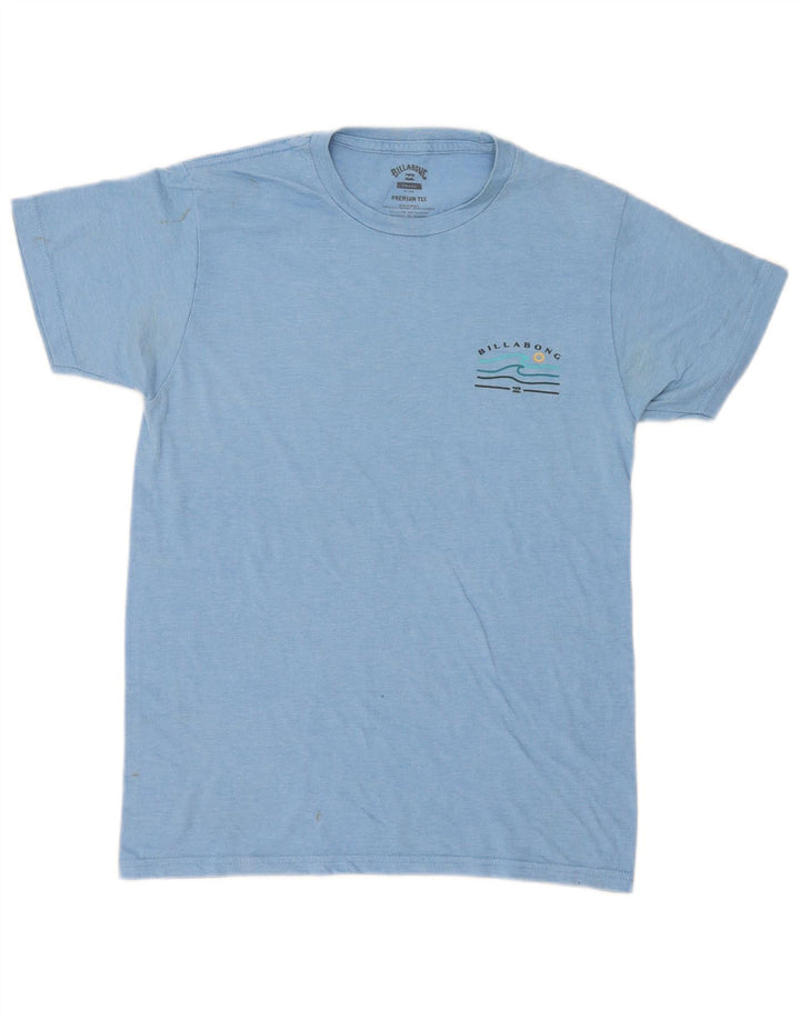 Camiseta gráfica masculina Billabong top pequeno algodão azul