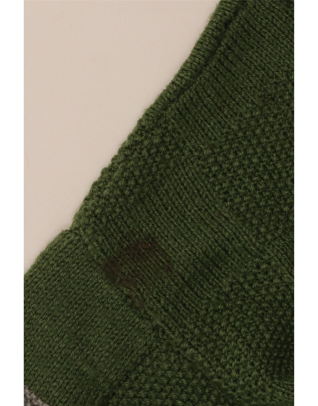 Suéter masculino vintage com gola redonda 2XL listrado verde