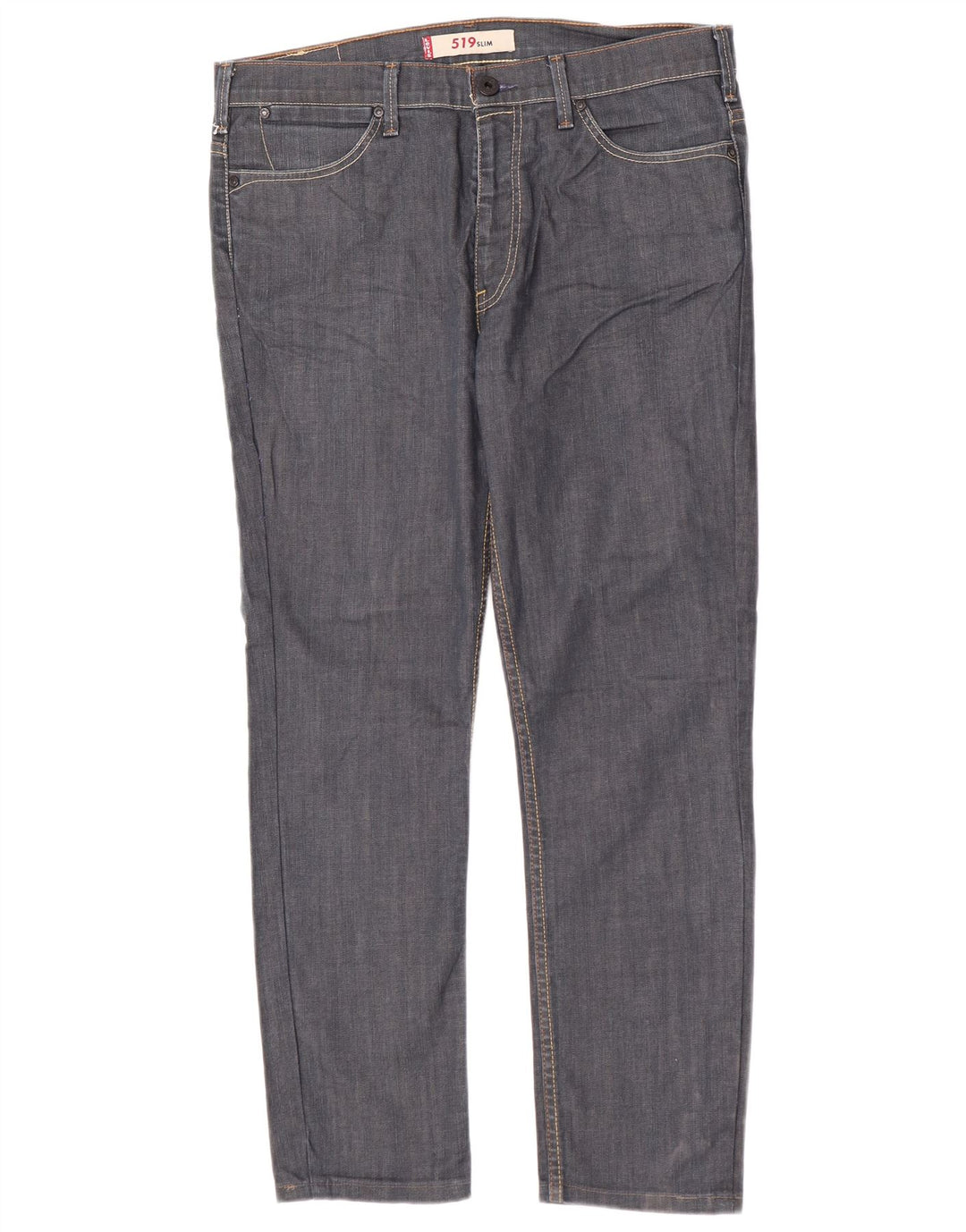 Levi's Masculino 519 Slim Jeans W36 L29 Azul Marinho Algodão