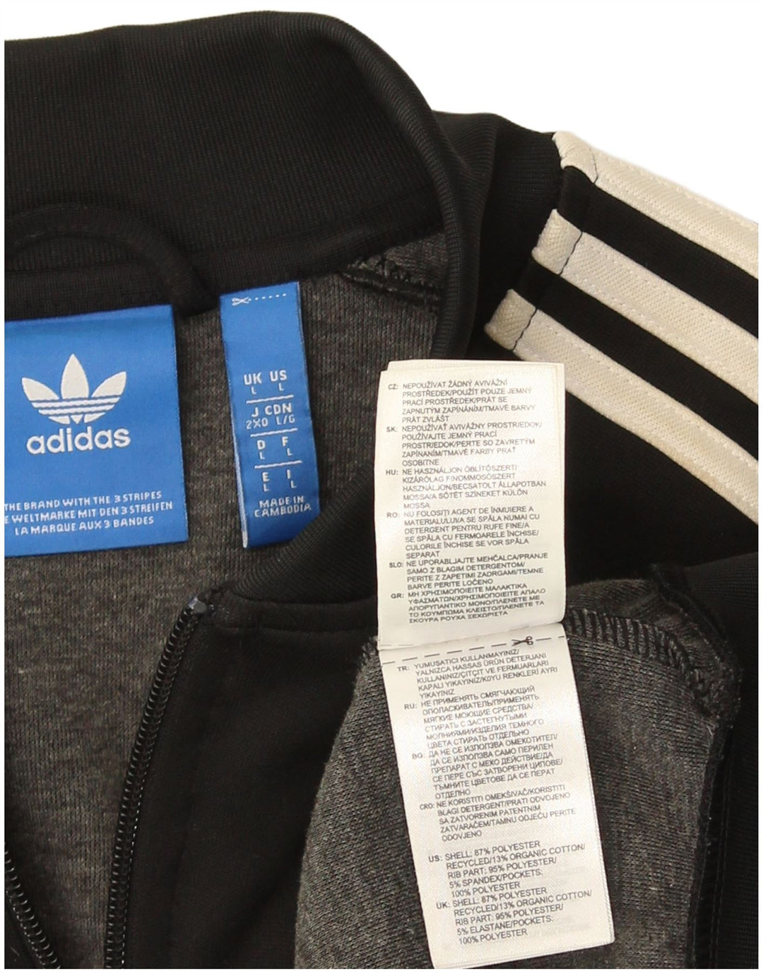 Adidas Mens Treino Top Jaqueta Grande Poliéster Preto