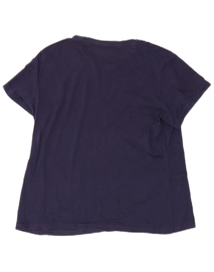 Puma Camiseta Feminina Graphic Top UK 14 Grande Azul Marinho